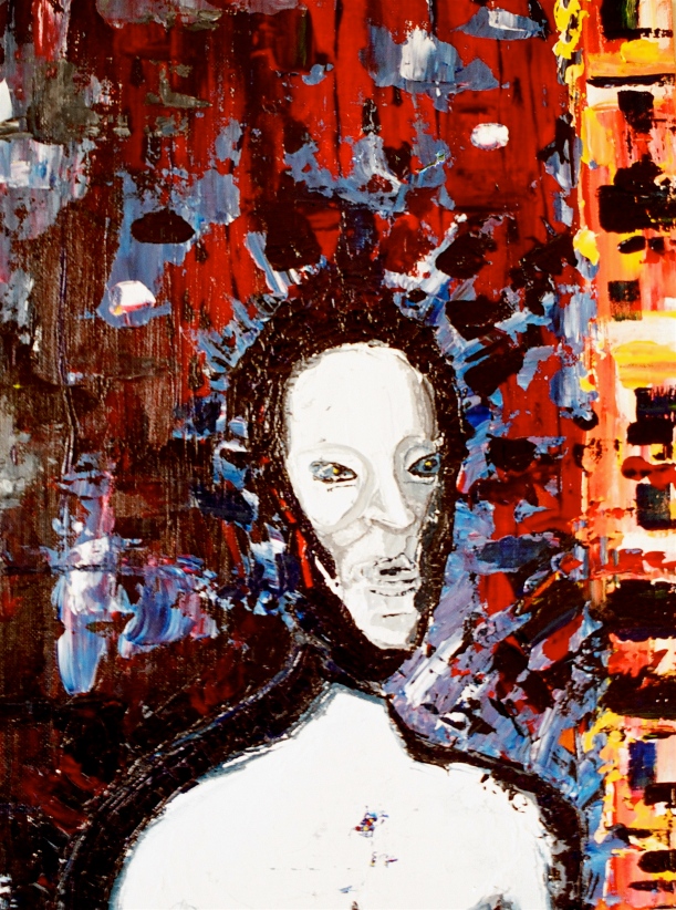 2004 city man acrylic on canvas 20x24inches